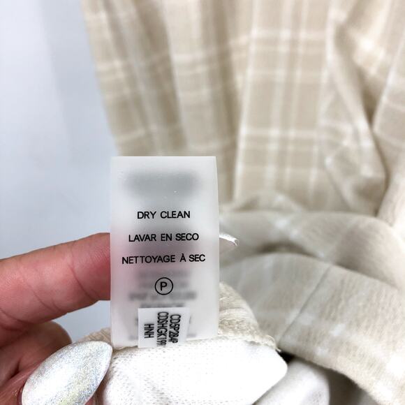 CALVIN KLEIN Womens Plaid Starburst Sheath Dress Size 8 Stony Beige White NWT - Picture 13 of 13